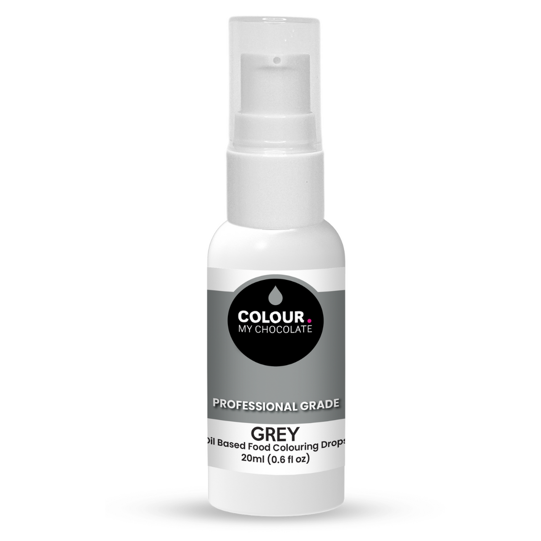 GREY Oil Based Food Colouring Drops