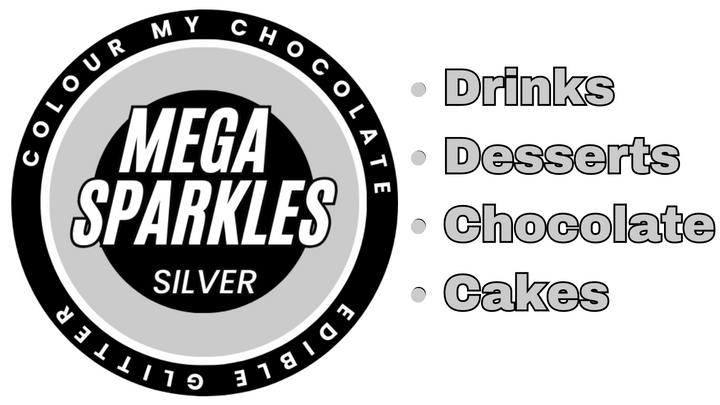 SILVER Mega Sparkles - Edible & Drinkable Glitter