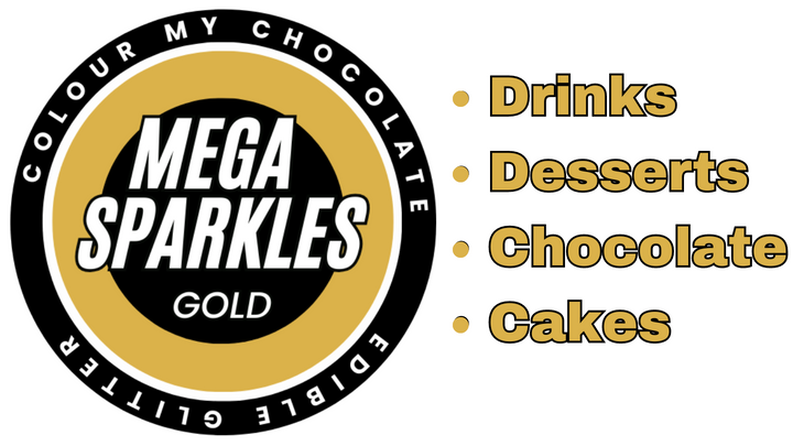 GOLD Mega Sparkles - Edible & Drinkable Glitter