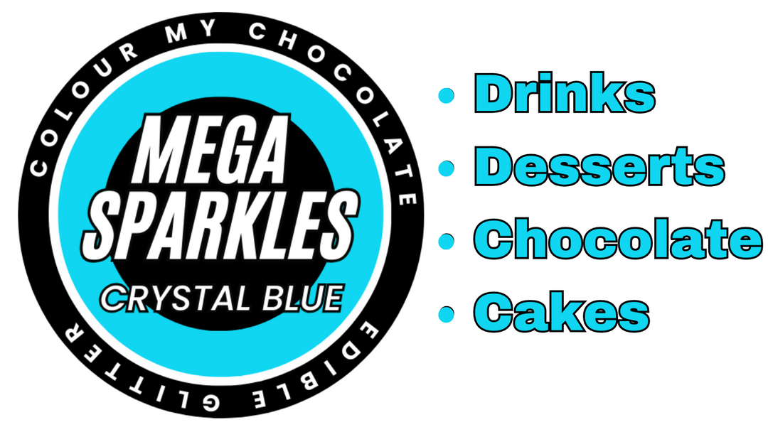 CRYSTAL BLUE Mega Sparkles - Edible & Drinkable Glitter