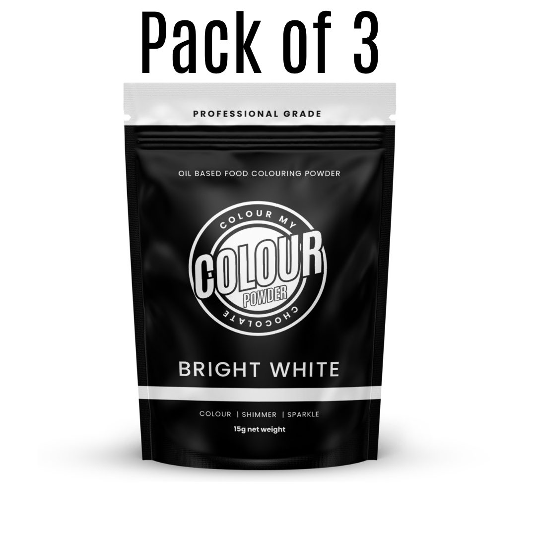 15g BRIGHT WHITE Oil Based Food Colouring Powder