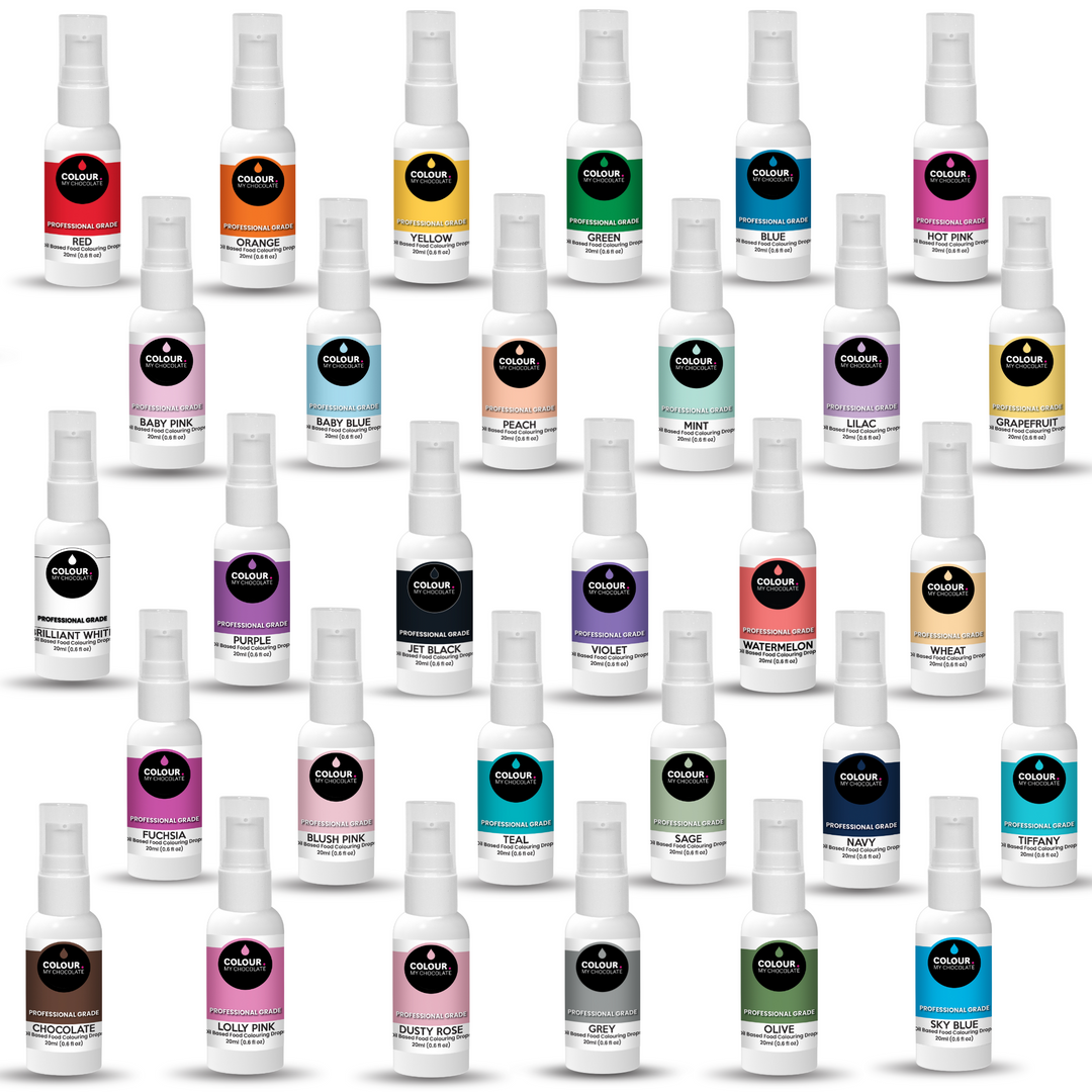 FULL SET with 30 Oil Based Food Colouring Drops