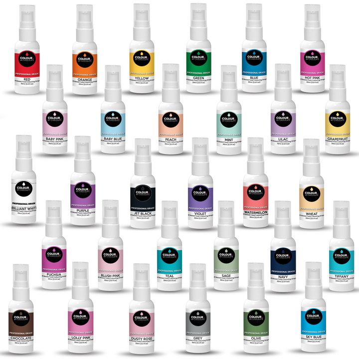 FULL SET with 30 Oil Based Food Colouring Drops