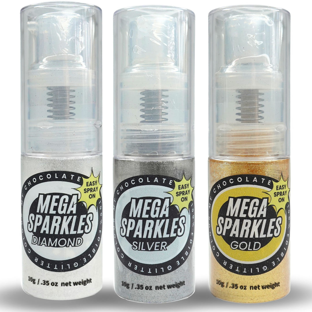 edible glitter pump spray bundle pack 