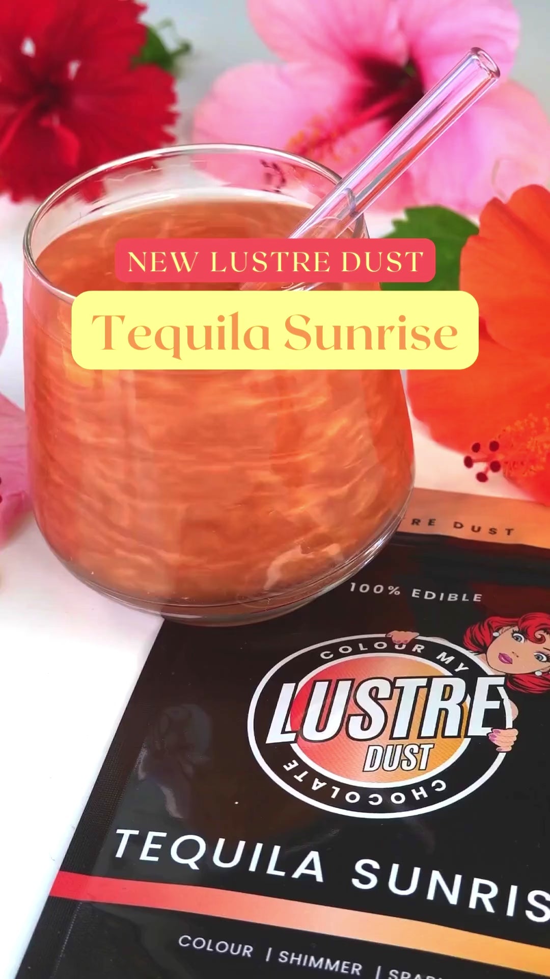 TEQUILA SUNRISE 100% Edible Lustre Dust